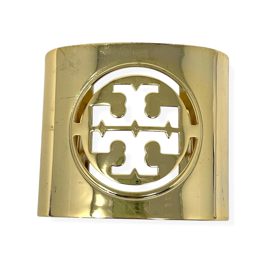 Tory Burch Miller Golden Logo Cuff Bracelet - Picture 5 of 9